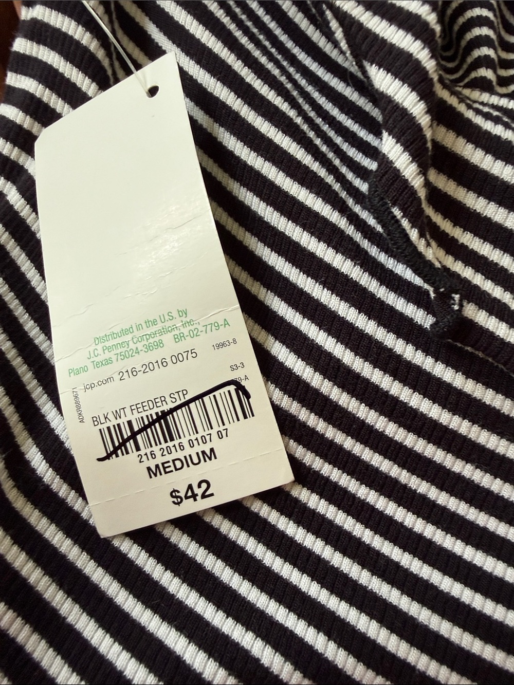 Decree Black and White Striped Scoop Neck Dress - Picture 4 of 4